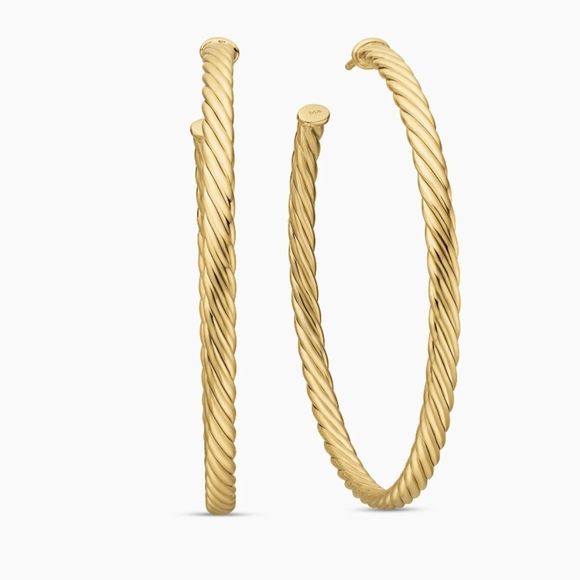 David Yurman Jewelry - David Yurman Cablespira Hoop Earrings